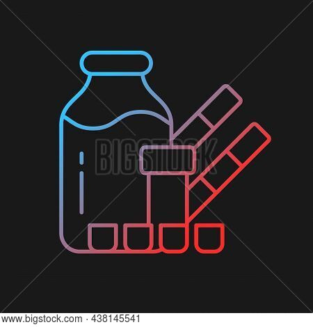 Melamine Contamination Testing Gradient Vector Icon For Dark Theme. Hazardous Products With Melamine