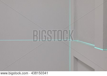 Cross Lines Of Laser Level On Light Walls
