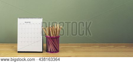 2022 Calendar Desk Place On Table. Desktop Calender For Planner To Plan Agenda, Timetable, Appointme