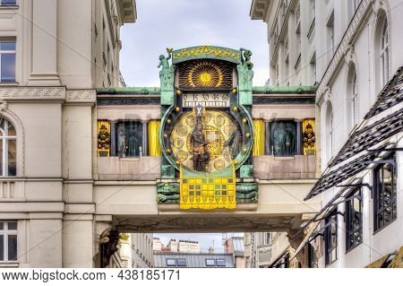 Ancient Anker Clock (ankeruhr) On Hoher Markt Square In Vienna, Austria
