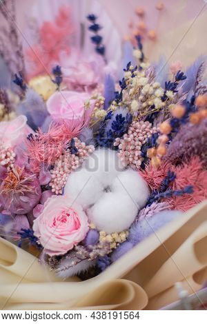 The Floral Mother's Day Or Women S Day Gift. The Mix Of Preserved Roses And Dried Flowers Using, Pam