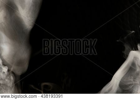 Abstract background, black smoke texture border cinematic design