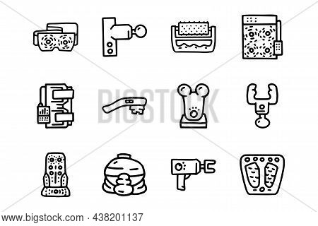 Massager Line Vector Doodle Simple Icon Set
