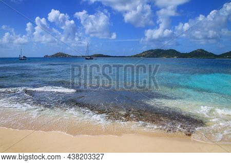 Sandy Beach At White Island Near Carriacou Island, Grenada.