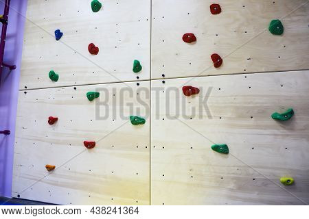Climbing Wall In The Children\'s Center For Working With Special Children And Playing Sports