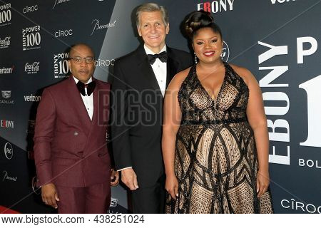 LOS ANGELES - OCT 23:  Damon Jones, Marc Pritchard, Stephanie Headley at 2021 Ebony Power 100 at the Beverly Hilton Hotel on October 23, 2021 in Beverly Hills, CA