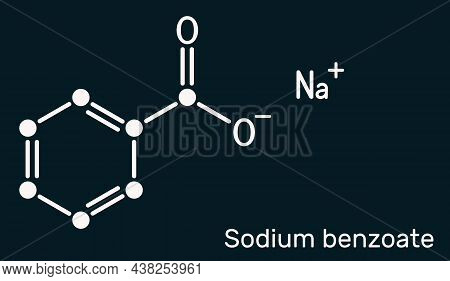 Sodium Benzoate Molecule. It Is Antimicrobial, Antifungal Preservative In Pharmaceutical Preparation