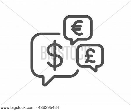 Money Currency Line Icon. Cash Exchange Sign. Stock Trade Symbol. Quality Design Element. Linear Sty