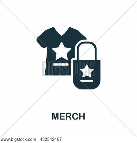 Merch Icon. Monochrome Sign From Social Media Marketing Collection. Creative Merch Icon Illustration