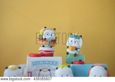 Bangkok, Thailand - November 3, 2021 : Cute Figure Star Moly Tuo Tuo Wonder Ride Series Figure Blind