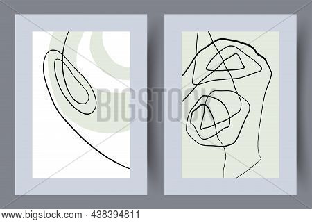 Abstract Vector Wall Art Background. Minimalistic Abstract Wall Art Background For Print. Scandinavi