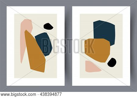 Abstract Vector Wall Art Background. Minimalistic Abstract Wall Art Background For Print. Scandinavi