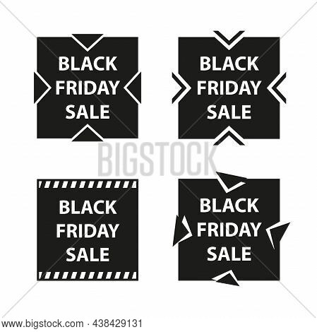 Black Friday Sale Poster Template. Sale Ticket In Black And White