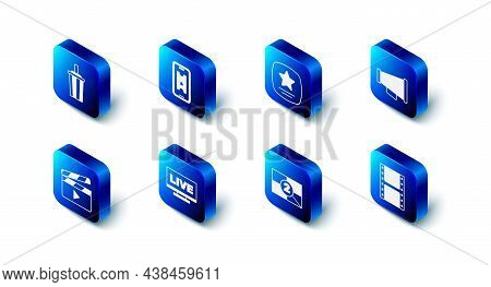 Set Buy Cinema Ticket Online, Walk Of Fame Star, Megaphone, Play Video, Old Film Movie Countdown Fra