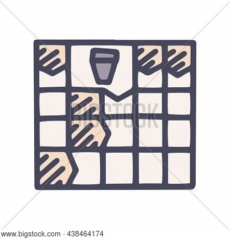 Scanword Color Vector Doodle Simple Icon Design