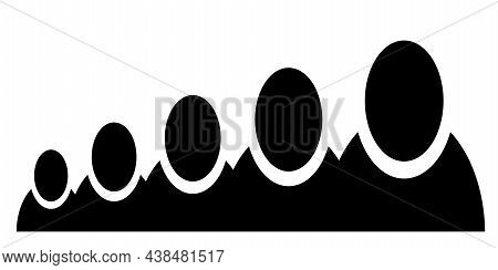 A Black And White Abstract Crown Or Standing In Lene Over A White Background