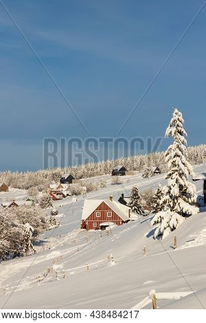 Winter landscape around Horni Mala Upa, Giant Mountains (Krkonose), Northern Bohemia, Czech Republic