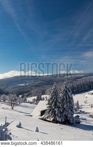 Winter landscape around Horni Mala Upa, Giant Mountains (Krkonose), Northern Bohemia, Czech Republic