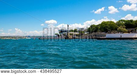 Sevastopol, Crimea, Russia - June 11, 2021: Monument To The Flooded Ships And Kornilov Embankment In