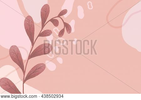 Aesthetic botanical leaf background design