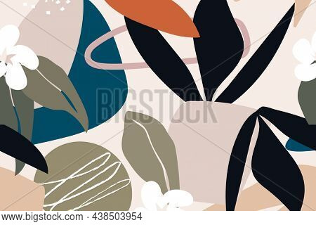 Aesthetic leaf background, tropical design