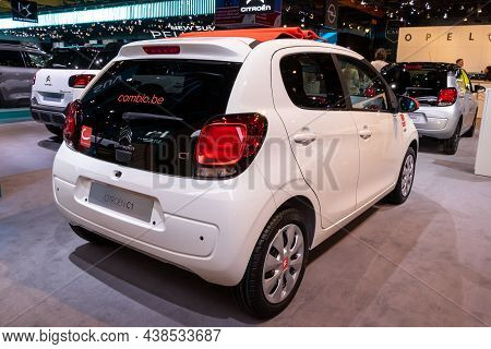 Citroen C1 New Car Model Shown At The Autosalon 2020 Motor Show. Brussels, Belgium - January 9, 2020