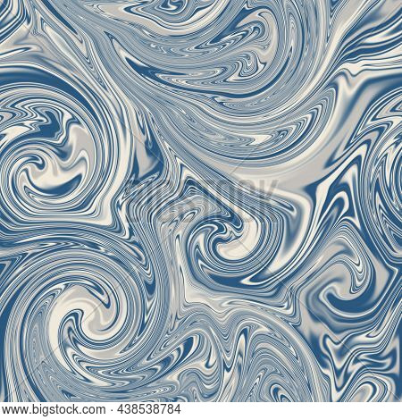 Seamless Twirly Swirly Abstract Liquid Marble Surface Pattern Design For Print