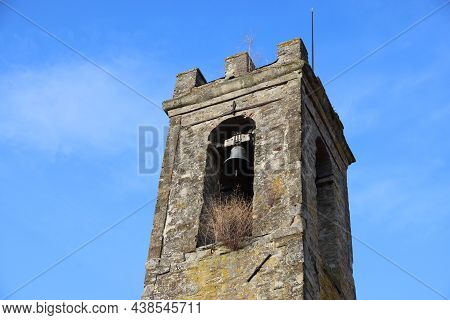 The Bell Tower Of The Church Of Poggio Dacona, Casentino, Tuscany. High Quality Photo