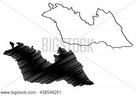 Shaheed Bhagat Singh Nagar District (punjab State, Republic Of India) Map Vector Illustration, Scrib