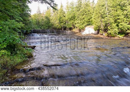 Au Train Falls In The Upper Peninsula Of Alger County, Michigan