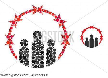 Totalitarism Vector Composition Of Small Circles In Different Sizes And Color Tints. Small Circles A
