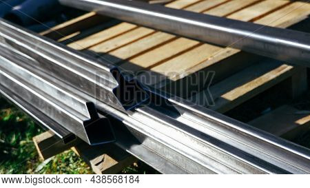 Metal Profile For The Manufacture Of Gates And Wickets. T Profile. Guide Profile For Rollers For Sli