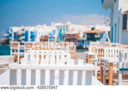 Summer Empty Open Air Luxury Restaraunt At Exotic Hotel