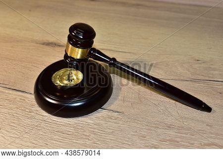 Judge Hammer And Btc Gold Crypto Coin. Justice Courtroom. Ripple Demands Bitcoin And Ethereum Docs F