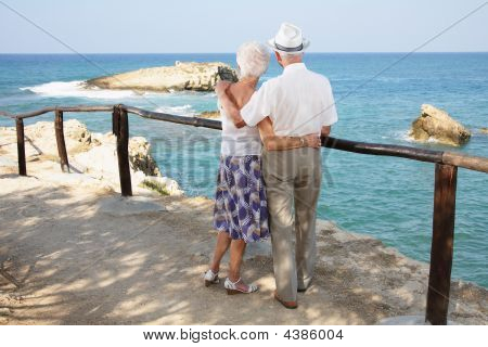 Senior verliefde paar