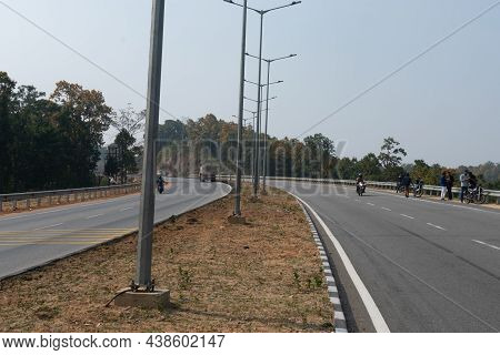 Ghatshila, Jharkhand, India - January 10, 2021: Indian National Highway (nh06), Also Known As Mumbai