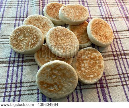 Delicious Italian Tigelle On Rustic Background. Traditional Dish From Emilia-romagna Region. Italy