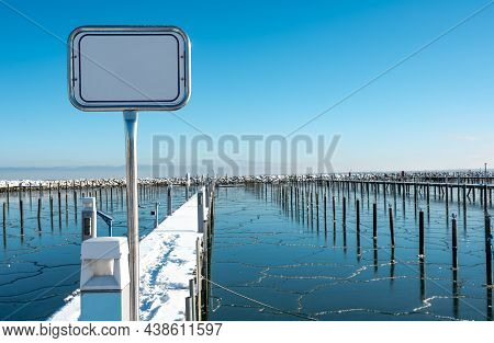 The Marina At The Ostseebad Grömitz On The Baltic Sea Frozen Over In Winter