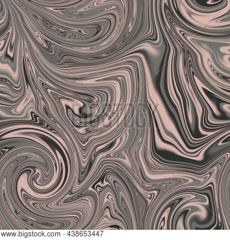 Seamless Twirly Swirly Abstract Liquid Marble Surface Pattern Design For Print