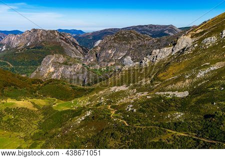 Autumn Landscape In The Somiedo Natural Park In Asturias.