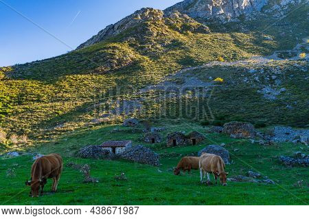 View Of The Sousas Valley In The Somiedo Natural Park In Asturias.