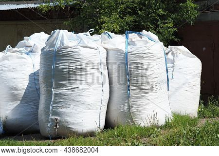 Garbage Collection In Nature. Garbage Bags. Environmental Care. High Quality Photo