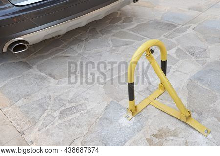Parking Restrictor Or Barrier To Reserve A Free Space.