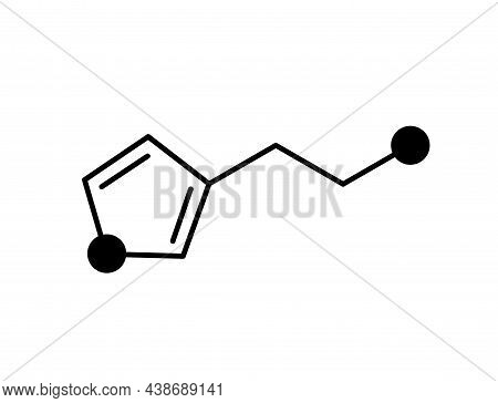 Histamine Formula Icon Or Logo. Neurotransmitter For The Brain, Spinal Cord, And Uterus. Inflammator