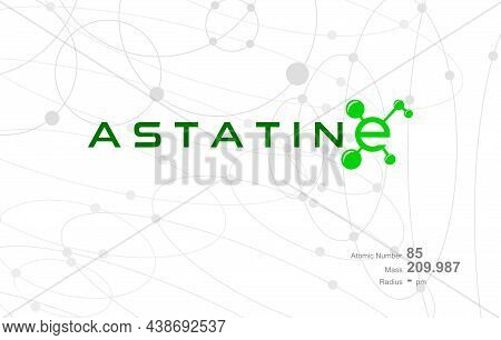 Modern Logo Design For The Word Holmium Which Belongs To Atoms In The Atomic Periodic System.