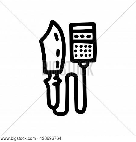Uncapping Knife Line Vector Doodle Simple Icon