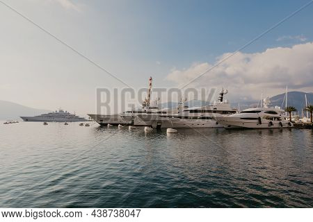 9 Nov 2018 Beautiful Sea Promenade In Tivat, Montenegro. Kotor Bay, Adriatic Sea. Famous Travel Dest