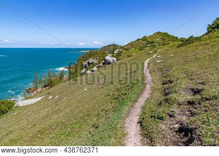 Trail Over The Cliffs With Ocean In Background