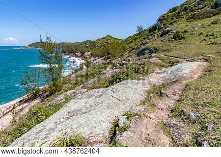 Trail Over The Cliffs With Ocean In Background