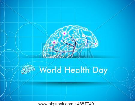 Abstracte wereld gezondheid dag concept met menselijke hersenen.